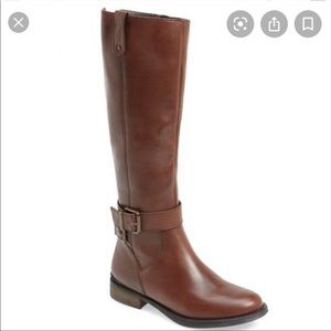 STEVE MADDEN aviaa brown leather riding boots